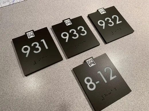 Custom apartment unit number plaques