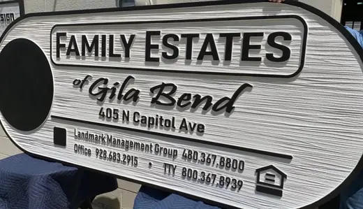 Family Estates of Gila Bend ranch sign