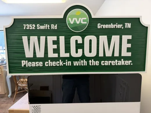 Directional and check-in sign